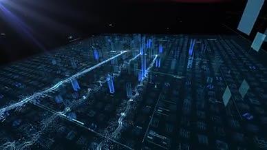 震撼三维科技城市片头视频的预览图